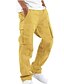 cheap Cargo Pants-Men&#039;s Cargo Pants Trousers Multi Pocket Straight Leg Solid Color Comfort Breathable Casual Daily Fashion Streetwear Black Yellow