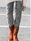 abordables Leggings-Femme Collants Legging Polyester Imprimer Design Taille médiale Toute la longueur Vert Noir