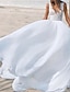 Χαμηλού Κόστους Νυφικά Φορέματα-Παραλία / Προορισμός Ανοικτή Πλάτη Μπόχο Φορεματα για γαμο Γραμμή Α Λαιμόκοψη V Αμάνικο Μακρύ Σιφόν Νυφικά φορέματα Με / 2024