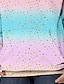 tanie dziewczęce bluzy z kapturem 3D-Dla dziewczynek 3D Tęczowy Gwiazda Bluza z Kapturem Długi rękaw Druk 3D Wiosna Jesień Moda Moda miejska Godny podziwu Poliester Dzieci 3-13 lat Na zewnątrz Codzienny w pomieszczeniach Regularny