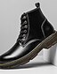 cheap Men&#039;s Boots-Men&#039;s Boots Sporty Look Casual Outdoor Daily Walking Shoes Cowhide Black Spring Summer