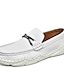 cheap Men&#039;s Slip-ons &amp; Loafers-Men&#039;s Loafers &amp; Slip-Ons Moccasin Casual Daily Walking Shoes Leather White Black Gray Spring Summer