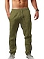 cheap Men-Men&#039;s Pants Pocket Standard Spring &amp;  Fall Dark Khaki Light Khaki Green White Black