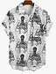 cheap Men&#039;s 3D Shirts-Men&#039;s Animal Tropical Octopus Shirt Summer Hawaiian Shirt Aloha Shirt Short Sleeve Shirt Turndown Fashion Designer Casual Street Daily Holiday Black Blue Beige 3D Print S M L
