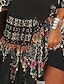 cheap Midi Dresses-Women&#039;s Casual Dress Ethnic Dress Mini Dress Black Half Sleeve Paisley Print Summer Spring V Neck Stylish 2023 S M L XL 2XL 3XL