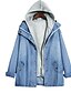 cheap Denim Jackets-Women&#039;s Denim Jacket Regular Full Zip Stylish Pocket Coat Blue Casual Street Fall Single Breasted Hoodie Regular Fit M L XL XXL 3XL 4XL