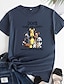 cheap Tees &amp; T Shirts-Women&#039;s T shirt Tee Dog Daily Short Sleeve U Neck Basic Cotton Regular S