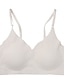 cheap Bras-Women&#039;s Wireless Bras Padded Bras Double Strap Adjustable Full Coverage V Neck Breathable Pure Color Pull-On Closure Date Casual Daily Nylon Sexy 1PC White Black / Bras &amp; Bralettes / 1 PC