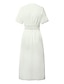 cheap Plain Dresses-Women&#039;s Swimwear Cover Up Beach Top Normal Swimsuit Lace Solid Color White Black Bathing Suitsyy