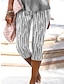 billige Leggings-Dame capri shorts Polyester Trykt mønster Medium Talje Calf-længde Sort / Hvid Efterår
