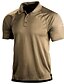 cheap Classic Polo-Men&#039;s Polo Shirt Golf Shirt Solid Color Turndown Green / Black Green Black Dusty Blue Brown Street Daily Short Sleeve Button-Down Clothing Apparel Fashion Casual Comfortable