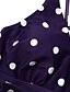 cheap Tankinis-Women&#039;s Swimwear Tankini 2 Piece Normal Swimsuit High Waisted Polka Dot Purple Padded V Wire Bathing Suits Sports Vacation Sexy / Strap / New / Strap
