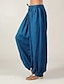 billiga breda ben och hög midja-Dam Brett skaft Kinesiska Polyester Opressade byxor Släpp grenen Medium Midja Fullängd Svart Sommar