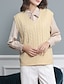 Недорогие Вязаные жилетки-Amazon Лидер продаж, свитер, жилет, европейская и американская мода, повседневный свитер без рукавов, кабель, v-образный вырез, вязаный жилет для женщин