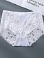 cheap Panties-Women&#039;s Sexy Panties Brief Underwear 1pc / pack Underwear Fashion Sexy Lace Lace Nylon Mid Waist Sexy Black Red White S M L