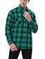 cheap Flannel Shirts-Men&#039;s Flannel Shirt Thick Shirt Check Turndown Black / White Black / Gray Green Black Yellow Long Sleeve Street Daily Button-Down Tops Fashion Casual Comfortable