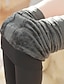 olcso Leggingek-Női Polár nadrág Harisnyanadrág Közepes csípő Teljes hossz Fekete Ősz &amp; tél