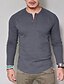 cheap Men&#039;s Casual T-shirts-Men&#039;s T shirt Tee Tee Solid Colored Henley Green Army Green Khaki Red Navy Blue Daily Clothing Apparel Basic Classic Muscle Big and Tall / Long Sleeve / Wet and Dry Cleaning / Long Sleeve