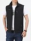 cheap Gilets-Men&#039;s Vest Warm Quick Dry Outdoor Street Holiday Zipper Turndown Streetwear Chic &amp; Modern Casual Jacket Outerwear Pure Color Pocket Army Green Khaki Dark Navy / Spring / Fall / Sleeveless