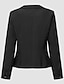 cheap Women&#039;s Blazer&amp;Suits-Women&#039;s Blazer Fall Solid Color Classic Style Chic &amp; Modern Long Sleeve Coat Fall Winter Office / Career Regular Jacket White / Slim