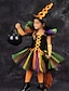 billige Kjoler-Halloween Pige 3D Patchwork Hekse kostume børn Kjolesæt Tøjsæt Kortærmet Sommer Forår Efterår Kostume Bomuld Baby 2-8 år Cosplay Kostumer Regulær