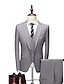 cheap Suits-White Black Purple Men&#039;s Wedding Party / Evening Valentine&#039;s Day Suits 3 Piece Solid Colored Standard Fit Single Breasted One-button 2022