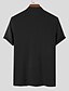 billiga Casual T-shirts för män-Herr T-shirt Ensfärgat Hög krage Grå Vit Svart Gata Helgdag Kortärmad Kläder Mode Ledigt Bekväm / Sommar / Vår / Sommar