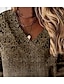 cheap Women&#039;s Hoodies &amp; Sweatshirts-Women&#039;s Plus Size Shirt Blouse Plain Color Gradient Daily Going out Weekend Brown Long Sleeve Casual V Neck Regular Fit Spring Fall Winter
