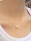 cheap Necklaces &amp; pendants-1PC Necklace For Women&#039;s Pearl White Daily Alloy Classic