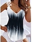 Χαμηλού Κόστους Γυναικεία Αμάνικα &amp; Καμισόλες-Γυναικεία Δαντελένιο πουκάμισο Αμάνικη Μπλούζα Καμή Δετοβαμένο Στάμπα Causal Σαββατοκύριακο Κομψό στυλ street Καθημερινό Αμάνικο Λαιμόκοψη V Μαύρο