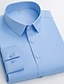 baratos Camisas masculinas de negócios-Homens Saia Rosa Claro Azul Claro Preto Manga Longa Cor Sólida / Simples Aberto para a Lateral Todas as Estações Escritório e Carreira Partido de escritório Roupa