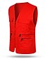 cheap Gilets-Polyester Cotton Multi-pocket Vest Volunteer Leisure Vest Work Clothes Vest