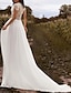 cheap Wedding Dresses-Beach Open Back Wedding Dresses A-Line V Neck Cap Sleeve Court Train Chiffon Bridal Gowns With Pleats 2024