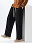 cheap Sweatpants-Men&#039;s Sweatpants Trousers Drawstring Elastic Waist Straight Leg Solid Color Comfort Breathable Casual Daily Streetwear Sports Fashion Black Light gray Micro-elastic / Elasticity