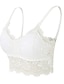 baratos Sutiãs-Mulheres De renda Sutiã transparente Copa 3/4 Decote V Flexão Rendas Cor imaculada Fecho de puxar Encontro Dia Dos Namorados Casual / Diário Fibra Sintética Sexy 1pç Branco Preto / Sutiãs e bralettes