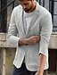 cheap Men&#039;s Jackets &amp; Coats-Men&#039;s Blazer Sport Jacket Sport Coat Linen Suit Warm Street Daily Holiday Single Breasted Turndown Streetwear Stylish Casual Jacket Outerwear Solid Color Pocket Black Gray White