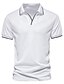 cheap Classic Polo-Men&#039;s Polo Shirt Golf Shirt Solid Color Turndown Black Dark Green Navy Blue Light Blue White Street Daily Short Sleeve Clothing Apparel Fashion Casual Comfortable