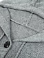 abordables Pulls-Gilet Cardigan Femme Crocheté Tricoter Capuche Polyester Bouton Tricoté Capuche Automne Hiver Tunique du quotidien Vacances Rendez-vous mode Décontractées Flexible manche longue Couleur unie Noir