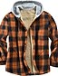 cheap Flannel Shirts-Men&#039;s Flannel Shirt Plaid Hooded Black and Red Yellow Orange Red Long Sleeve Print Street Daily Button-Down Tops Fashion Casual Comfortable