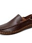 cheap Men&#039;s Slip-ons &amp; Loafers-Men&#039;s Loafers &amp; Slip-Ons Plus Size Casual Daily Walking Shoes Cowhide Warm Light Brown Dark Brown Black Spring Fall