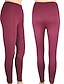 abordables Leggings-collants de mode pour femmes leggings pantalons pleine longueur week-end décontracté extensible uni contrôle du ventre bout à bout maigre rose rouge 2xl