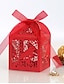 voordelige Wedding Candy Boxes-Bruiloft Creatief Geschenkdoosjes Ongeweven papier Linten 100st