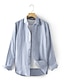 ieftine camasi de in lux-100% In Bărbați Cămașă cămașă de in Camașă cu nasturi Alb Bleumarin Albastru piscină Manșon Lung Simplu Rever Primăvara &amp; toamnă În aer liber Zilnic Îmbrăcăminte
