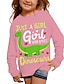 economico magliette 3d della ragazza-maglietta da ragazza con dinosauro rosa 3D manica lunga stampa 3D autunno inverno moda attiva quotidiano poliestere bambini 3-12 anni all&#039;aperto vestibilità regolare quotidiana