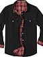 cheap Flannel Shirts-Men&#039;s Flannel Shirt Solid Color Turndown Black Army Green Brown Navy Blue Coffee Long Sleeve Street Daily Button-Down Tops Fashion Casual Comfortable