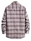 cheap Flannel Shirts-Men&#039;s Flannel Shirt Thick Shirt Check Turndown Dusty Rose Coffee Light Blue Long Sleeve Street Daily Button-Down Tops Fashion Casual Comfortable