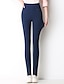 abordables Leggings-Femme Pantalon Legging Mélange de Coton Taille haute Toute la longueur Noir Automne hiver