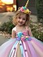 cheap Girls&#039; Dresses-Kids Toddler Little Dress Girls&#039; Rainbow Unicorn Party Special Occasion Halloween Mesh Blue Purple Pink Maxi Sleeveless Princess Sweet Dresses 3-12 Years