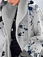 Χαμηλού Κόστους γραφικά ενδύματα-Γυναικεία Χειμωνιάτικα μπουφάν Χειμερινό παλτό Παλτό Αντιανεμικό Διατηρείτε Ζεστό ΕΞΩΤΕΡΙΚΟΥ ΧΩΡΟΥ Δρόμος Καθημερινά Διακοπές Υπερμεγέθη Στάμπα Μονόπετο Πέτο Στυλ δρόμου Φλοράλ Κανονικό
