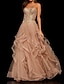 Χαμηλού Κόστους Βραδινά Φορέματα-Κομψό vintage φόρεμα για πάρτι σε γραμμή, επίσημο βραδινό φόρεμα στράπλες, αμάνικο τούλι και κέντημα σε βαθμίδα 2024
